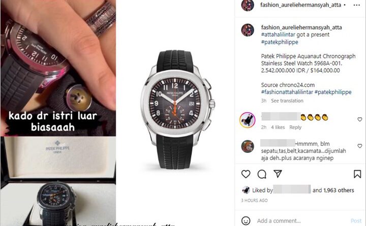 Aurel Hermansyah Beri Kado Jam Tangan Rp 1,1 M untuk Atta Halilintar